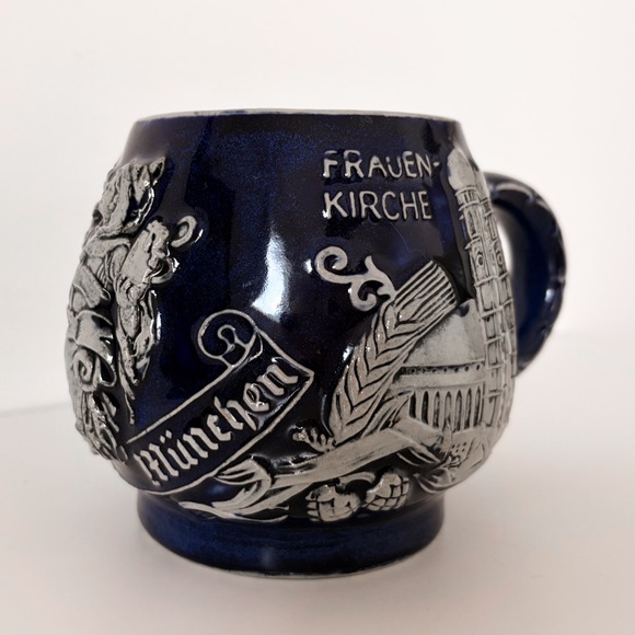Vintage German Beer Stein Mug – Frauenkirche Munich Hofbrau Haus Stoneware - Picture 2 of 7